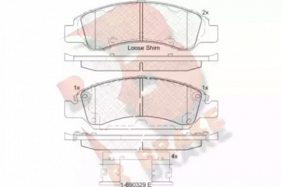 R BRAKE rb2137 -  Комплект тормозных колодок, дисковый тормоз